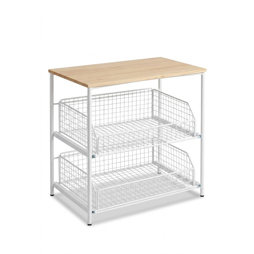 TEMU Double-layer Multifunctional Desktop Shelf For Office Small Printer Copier Storage Rack For Computer Mainframe Desktop Shelf For Household