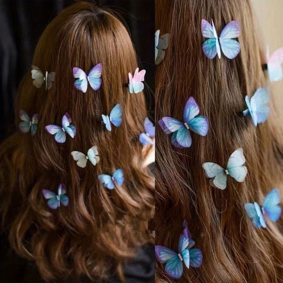100pcs of mixed     hair clip non slip   clip side clip vintage hair clip gradient color hair accessories Product details 2