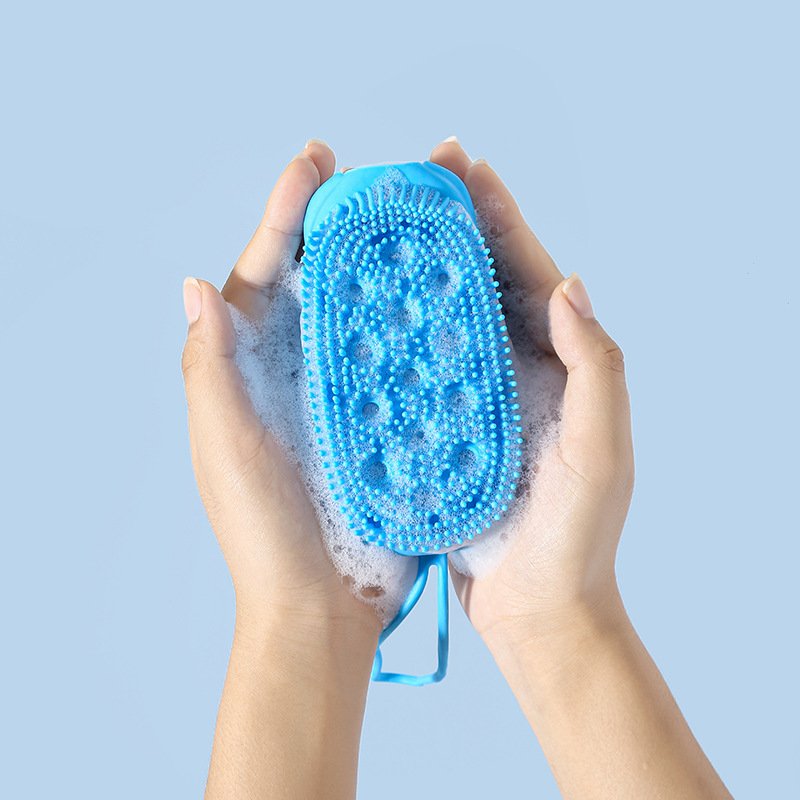 2pcs Loofah and Storage Bag Massage Back Scrubber Set