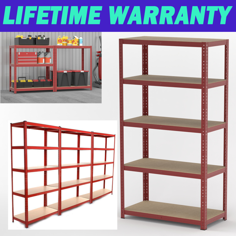 TEMU 5 Tier Heavy Duty Garage Shelving Unit Shed Racking Galvanised Steel Metal Shelving Units Storage Shelves Warehouse Shed Rack Workshop Shelf