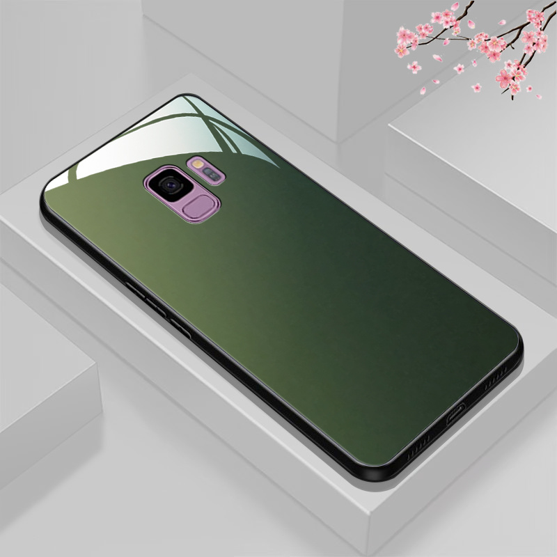 phone case pc glass hard casing for for galaxy s9 phone case minimalist cool gradient protective cover