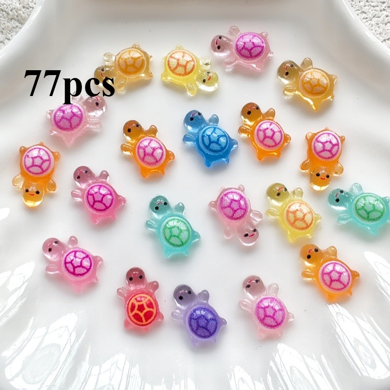 TEMU 77/177/277pcs 0.6 X 0.9cm 0.24 X 0.35in Mini Resin Additions, Suitable For Jewelry Making, Nail Decoration, Mobile Phone Cases And Hair Clips