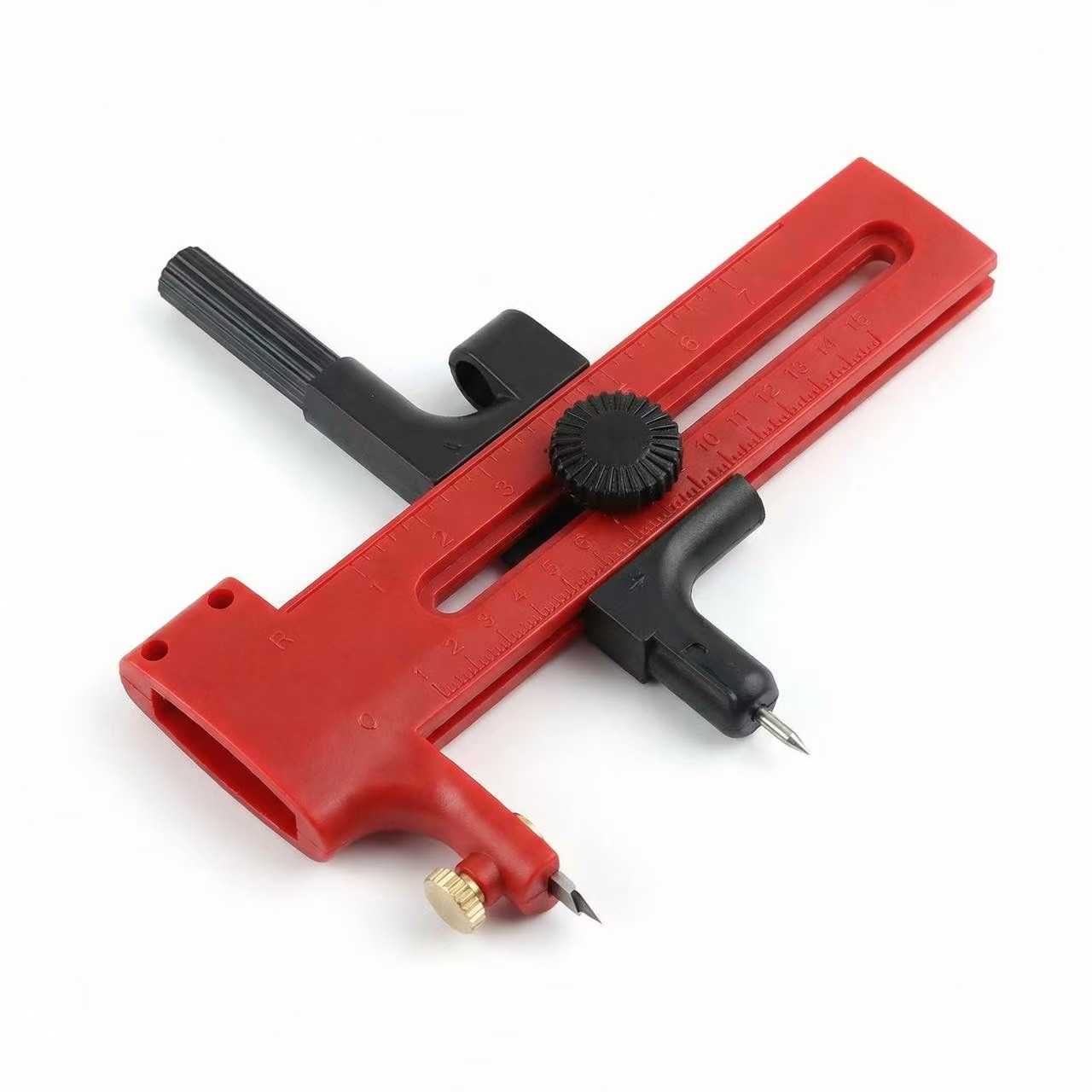 TEMU 1pc Circle Cutter - Heavy-duty Manual Tool With Roller And Scale, For Scrapbooking, Card Making, Fabric Crafts - Compatible With Paper, Cloth,