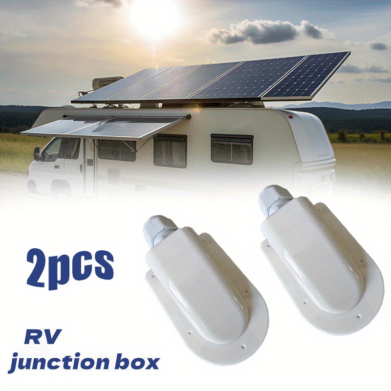 Two Pieces of White Junction Boxes with Single Hole Connector for RVs