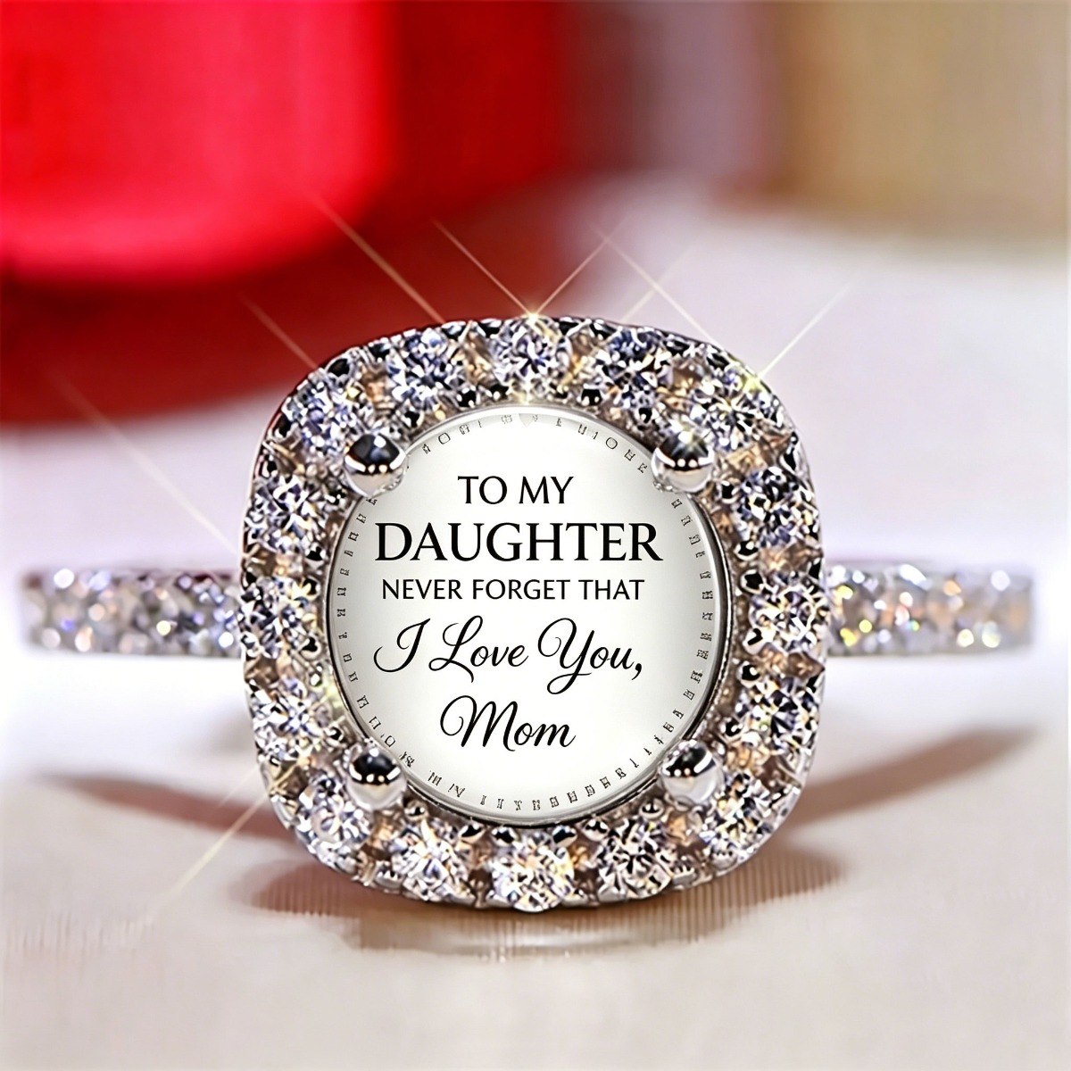 TEMU Retro Style Women's Gift Pattern Fashion Ring, Carved Texture Hypoallergenic Skin-friendly Jewelry, Suitable For Daily Wear And Gifting