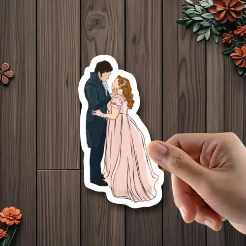 series inspired vinyl stickers durable decals for cars laptops water bottles books more premium material easy to apply remove vibrant colors romantic couple design laptop decoration fashionable decal removable