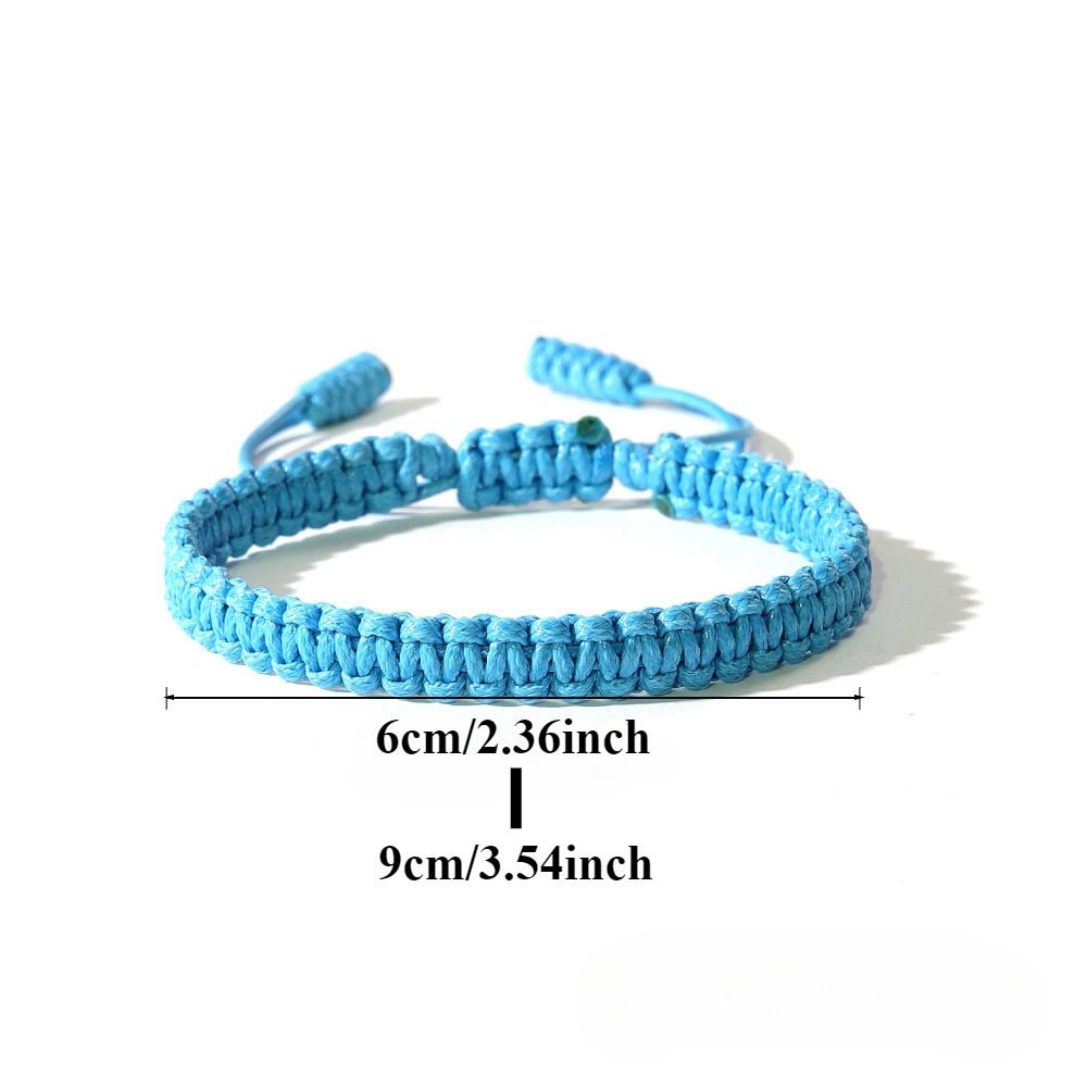 Adjustable Boho Waterproof Nylon Rope Bracelet with Tassel Accents