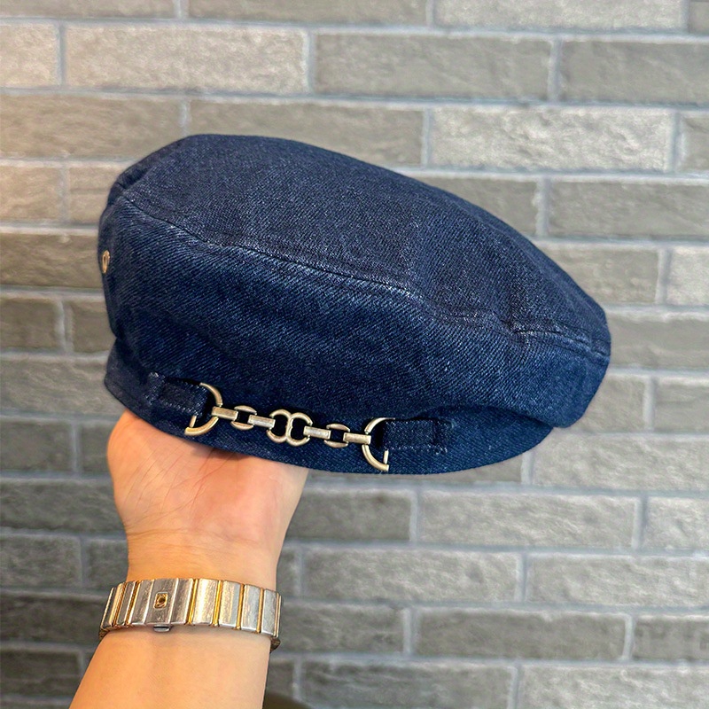 New Style Oversized Fashion Washed Vintage Distressed Beret Hat For Women, Making Look Smaller, Casual Painter's Hat Suitable For Men And Women