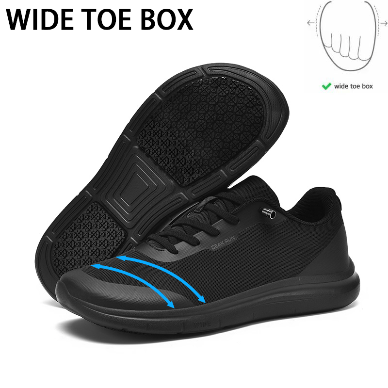 TEMU Men's Size 4e Fat And Wide Mesh Health Shoes, Service Shoes, Waiter Shoes, Commuter Shoes, Suitable For Daily Hiking And Commuting With