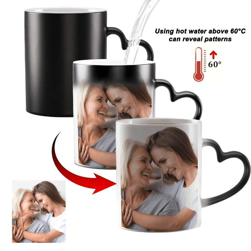 

330ml/11oz Personalized Custom Color Changing Heat Sensitive Coffee Cup - , No Electricity/battery, Ideal For Father's Day, Day, Christmas, Thanksgiving, Valentine's Day Gift, Hand Wash Only