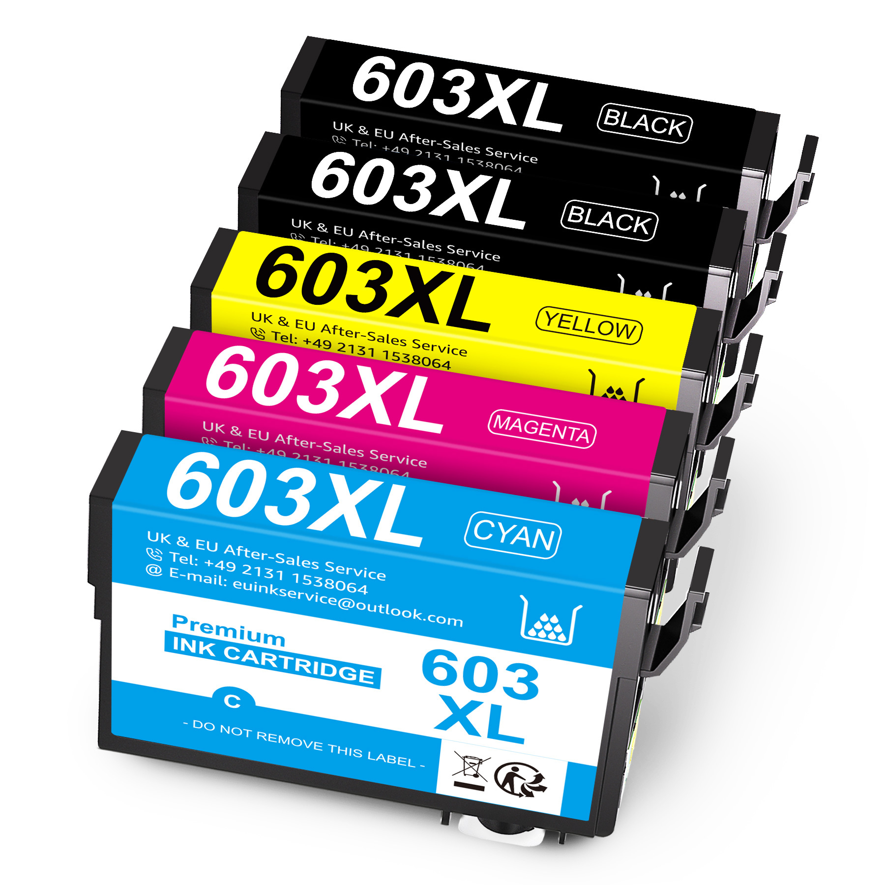 TEMU 5-pack Compatible With Epson 603xl Ink Cartridges Home Xp-4155/xp-3100/xp-2100/xp-4150/xp-4105/xp-4100/xp-3155/xp-3150/xp-3105/xp-2155 &