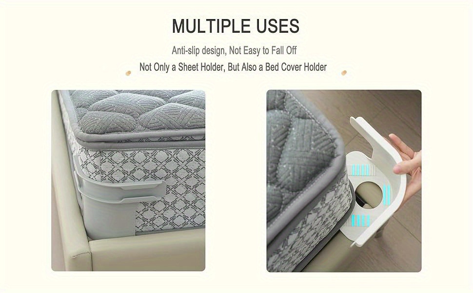 Lock Sheet Holders Set of 4, Bed Sheet Holder Fitted Sheet Straps/Holders Keep Sheets Firm & Tight, Heavy Duty Bed Sheet Holder Corner Fitted Sheet Straps Fit All Mattress Size