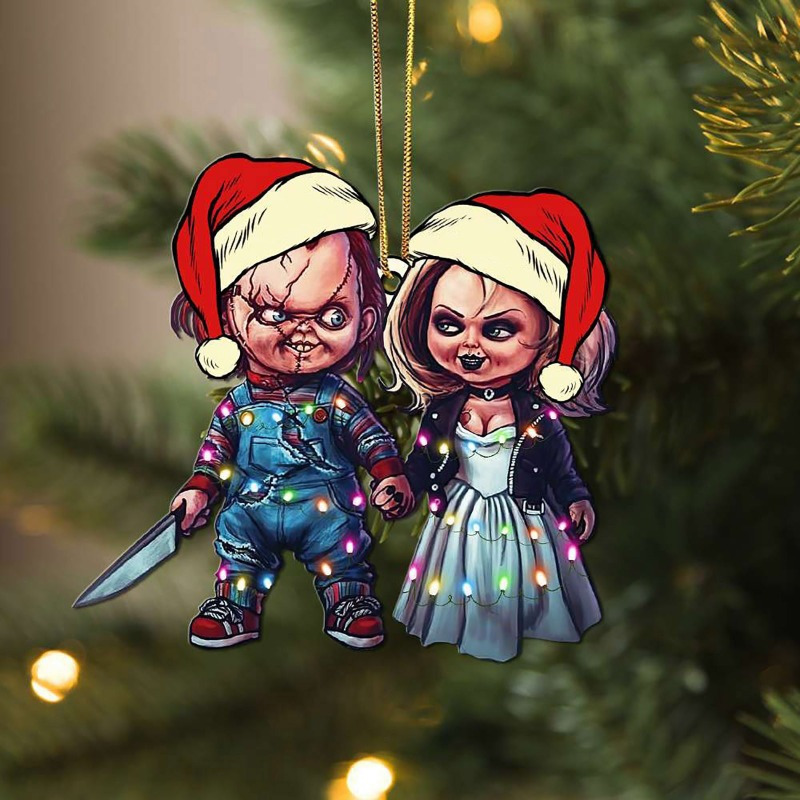 

1pc Christmas Couple , Hanging Decor For , Car, And Bag , For Halloween, Christmas, , And New