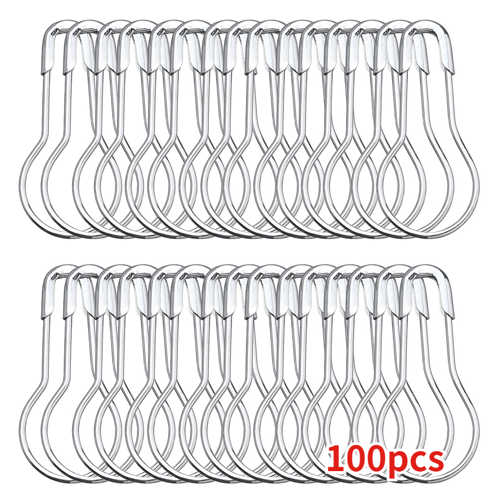 100pcs Iron Bulb Shape Safety Pins - For Sewing & Markers, Clothing Tag And Craft