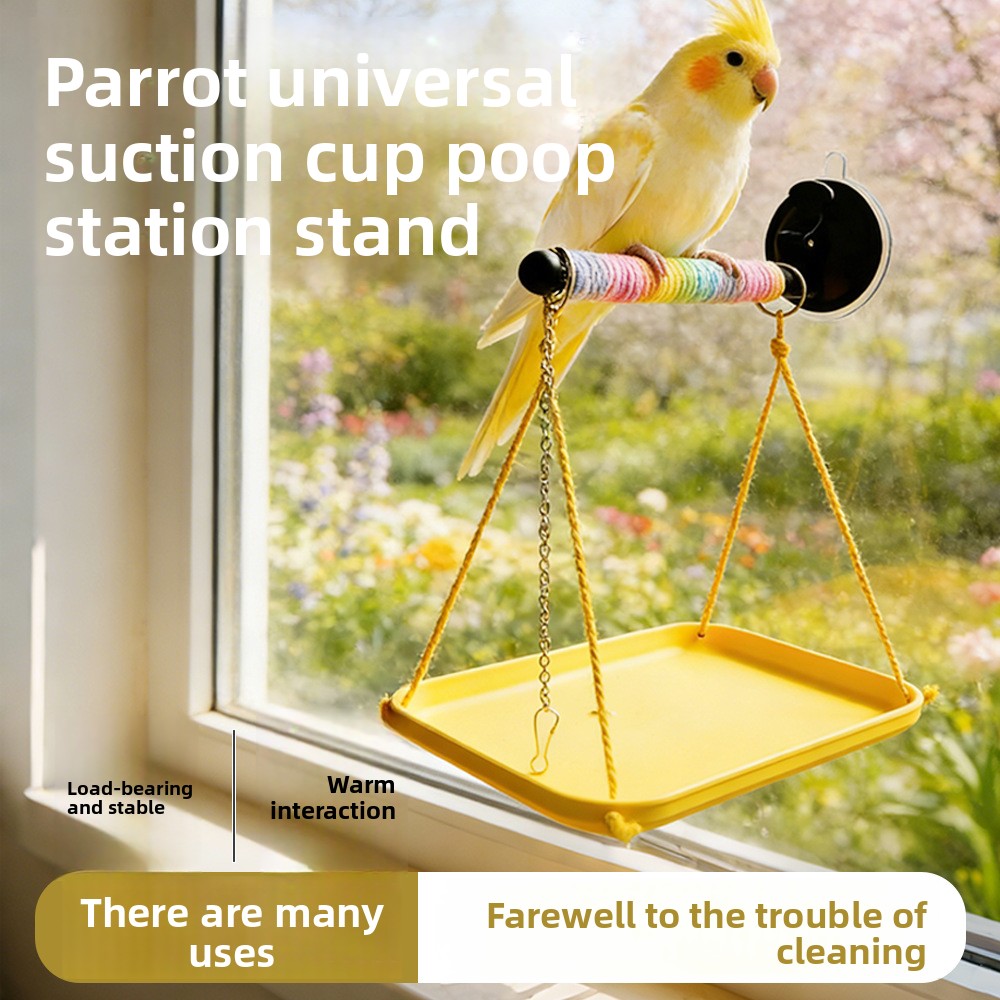 Suction Cup Stand For Parrots, For Aerial Claw Grinding, Suitable For Budgerigars And Cockatiels, Car-mounted Suction Cup Stand