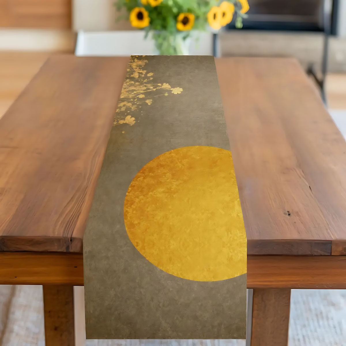 TEMU 1pc, Japanese Table Runner - Modern Decoration, Gradient Beige Design, Warm And Romantic Atmosphere, Long For Dining Table And Coffee Table, Add