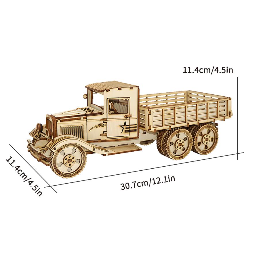 diy wooden 3d puzzle pickup truck simulated vehicle model laser   precision   no   required interlocking design for assembly features a cool exquisitely detailed vehicle design with   restored details