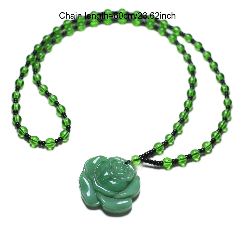 5pcs Imitation Rose Pendant Necklace Set, Holiday Gift