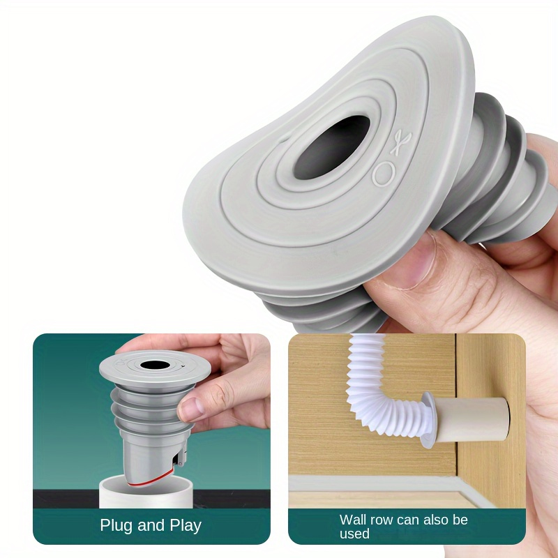 Tapón de desagüe antirreflujo y antiolores con anillo de sellado de silicona - Apto para tuberías de alcantarillado, fregaderos de cocina, desagües de lavadoras, antirreflujo y antiolores, fácil de instalar, apto para uso residencial y comercial