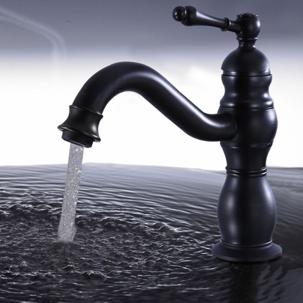 Image of Bathroom Faucet, Black Faucet, Brass Faucet
