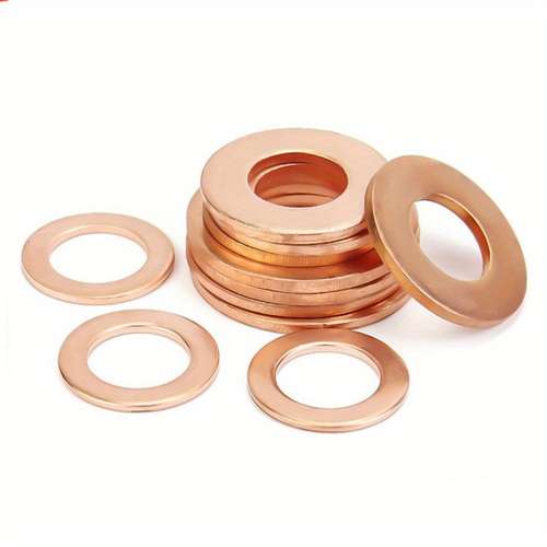 Copper Crush Washer Assortment Set Automotive Repair 200Pcs Oil Drain Plug Washer Set - 9 Size Copper Crush Washers Assortment Drain Plug Gasket Set