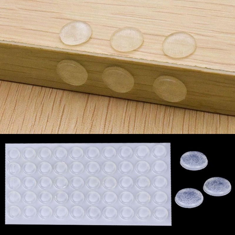 TEMU 250pcs High- Self-adhesive Buffer Pads, No Drilling Required, Peel And Stick , Suitable For Doors, Cabinets, Drawers, And Furniture. Soft