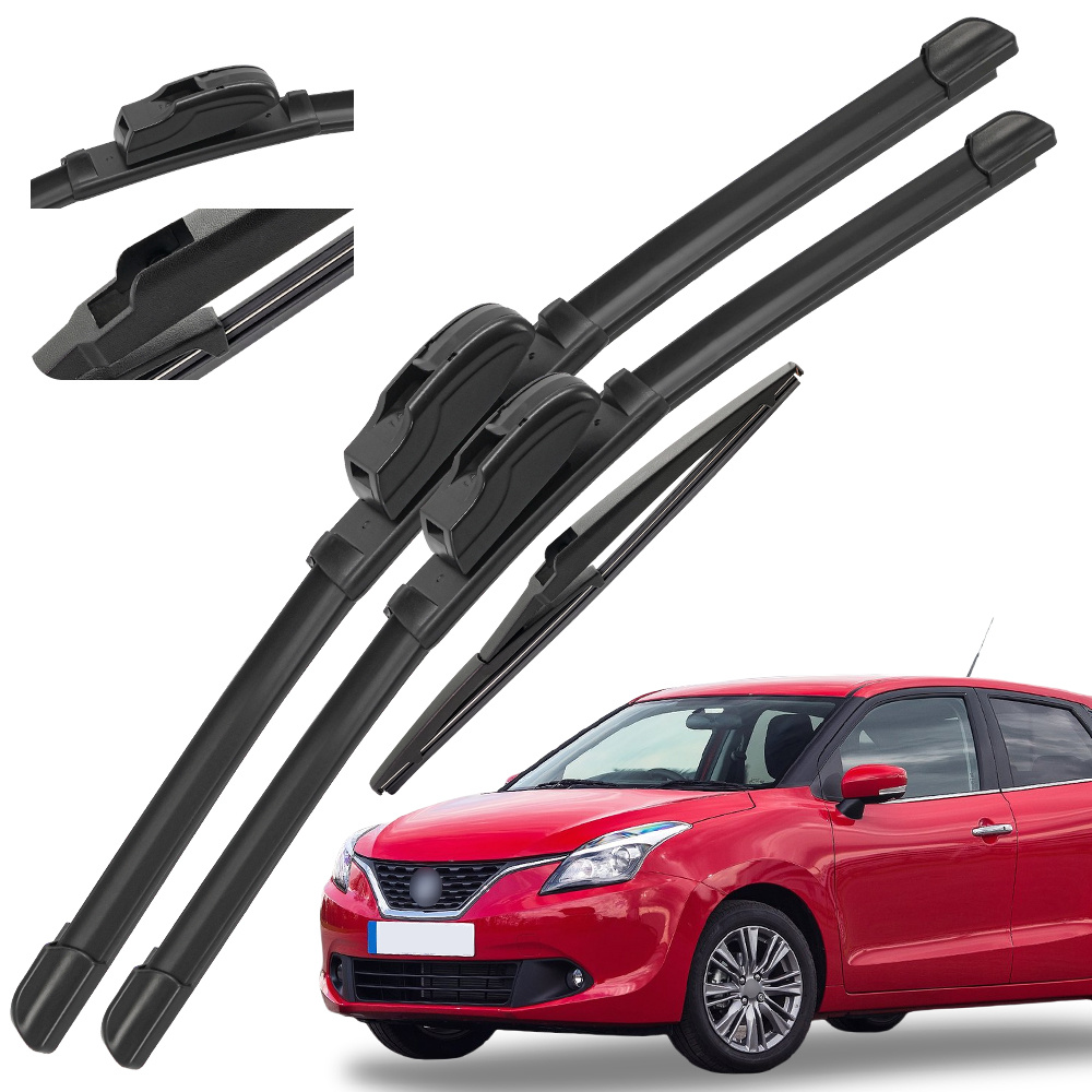 TEMU 3pcs Silicone Coated Wiper For Wb 2015-2021 2016 2017 2018 2019 2020 Wiper Front & Rear Wiper Blades Windshield Windscreen Window Brushes