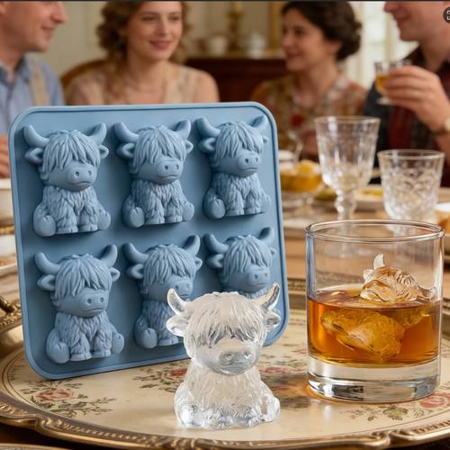 1 2pcs highland cow silicone mold cute 3d highland cow mold suitable for beverages parties and gifts birthday or holiday gifts for
