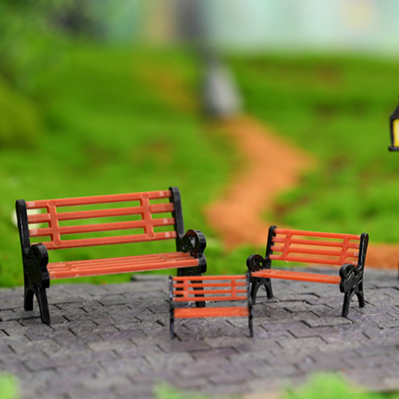 

6pcs Miniature Benches Set, Plastic Furniture For , , Photography , No , Stand, No Needed