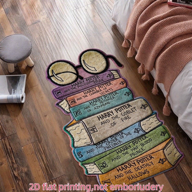 TEMU Warner . Harry Potter Irregular Shaped Rug, Suitable For Bedroom, Living Room, Garden, Kitchen, Bathroom Non-slip Mat, Room Entrance Floor Mat,