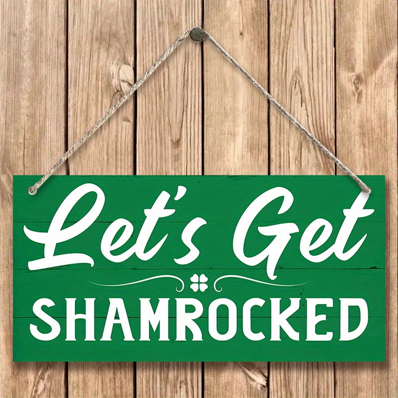 

Shamrocked" Wooden Hanging Sign - 7.8in 's Day Decor, & Spring Theme, Home, Garden, And Party Decoration