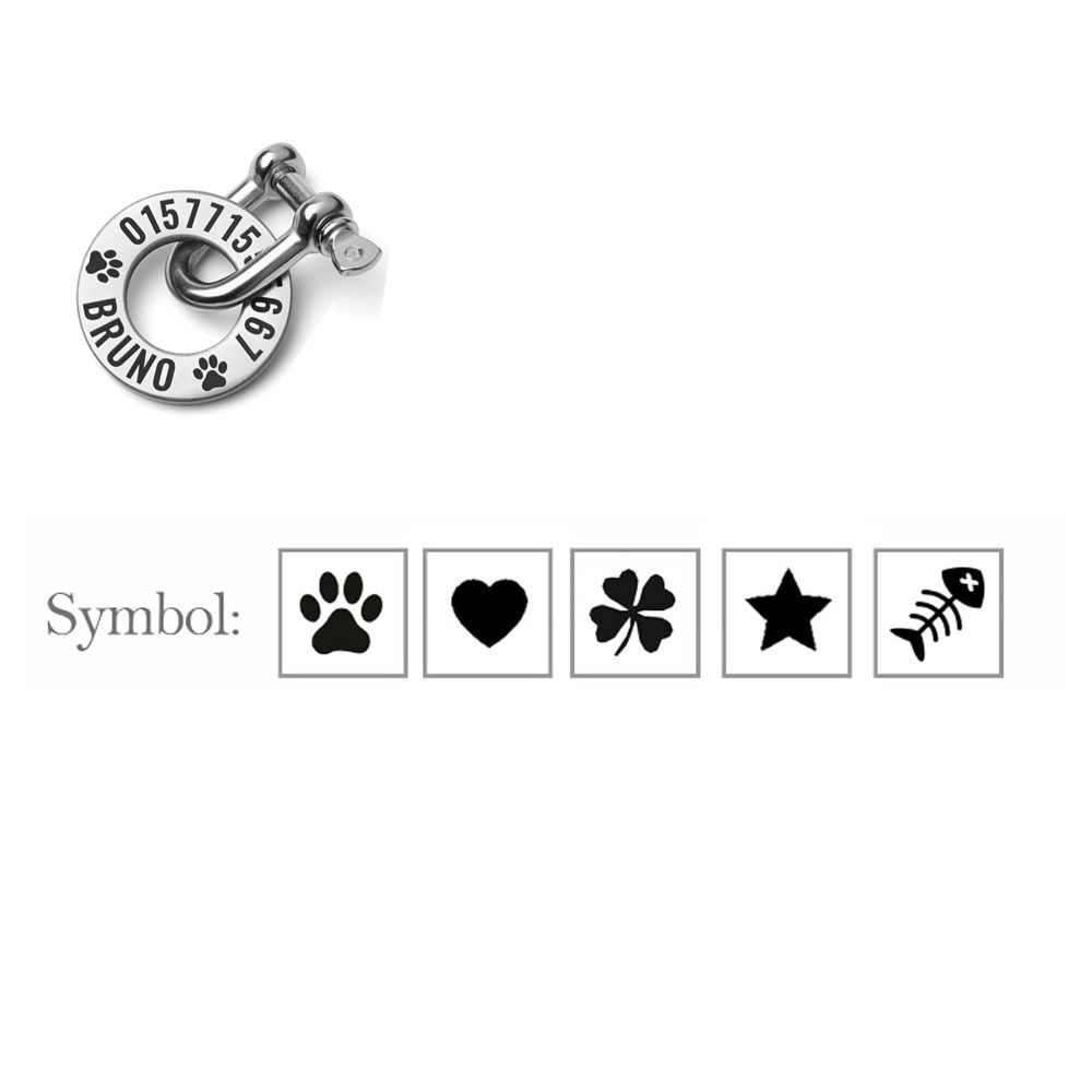 TEMU Custom Dog Tags, Personalized U-shaped Horseshoe Accessory, Twist-open Mechanism, Personalized Dog Tags - Sturdy