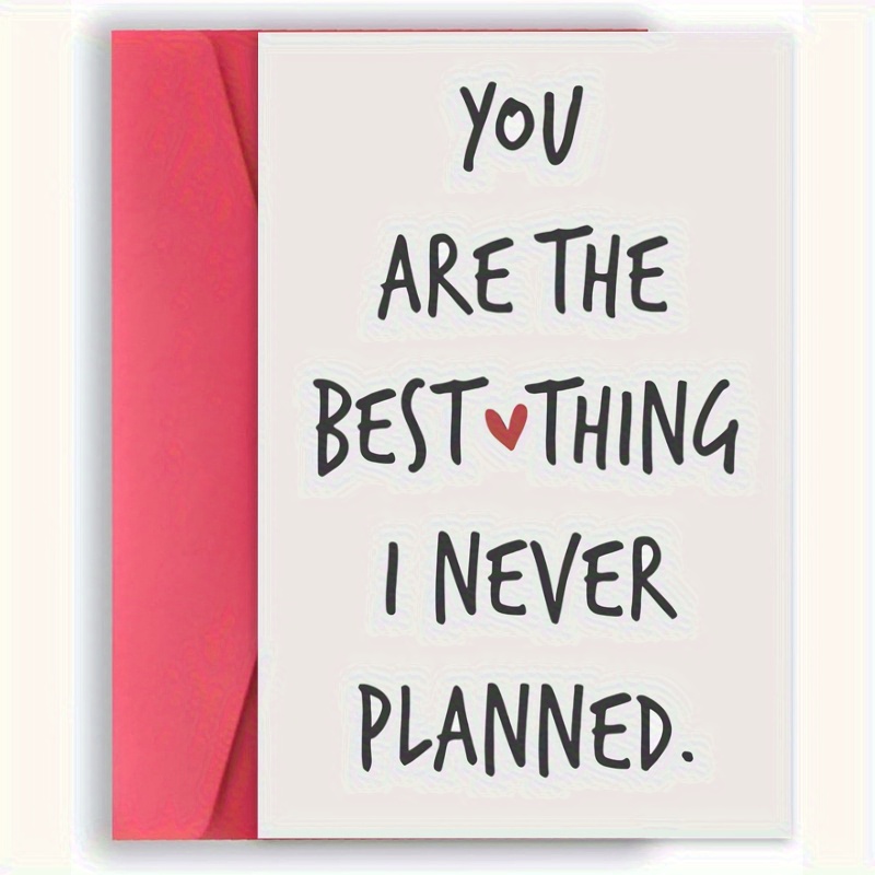 TEMU 1pc Husband, Wife, Boyfriend, Girlfriend Romantic Greeting Card - Sweet Birthday Card With " Thing I Never " Message, Material, Perfect For