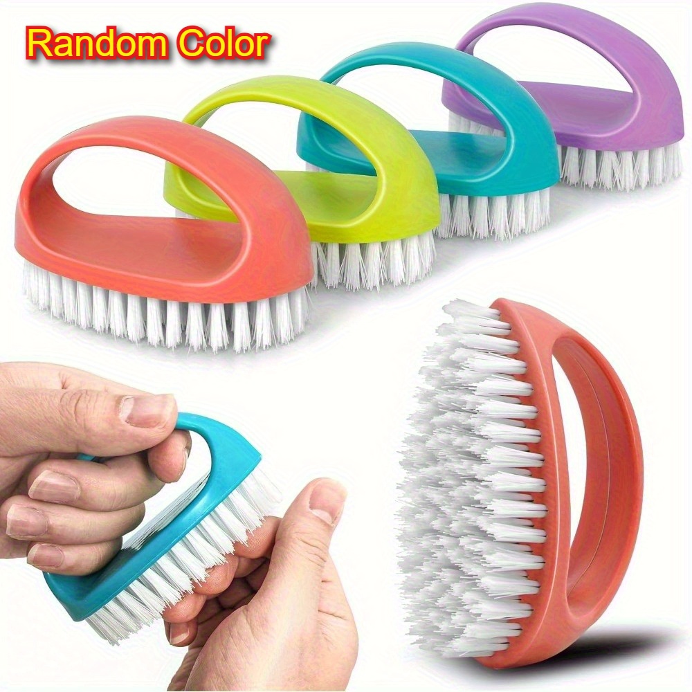 1pc heavy duty nail brush with sturdy bristles deep cleaning nail brush for hands feet toenails   ideal for mechanics   men   nail care tool for professional personal use random color