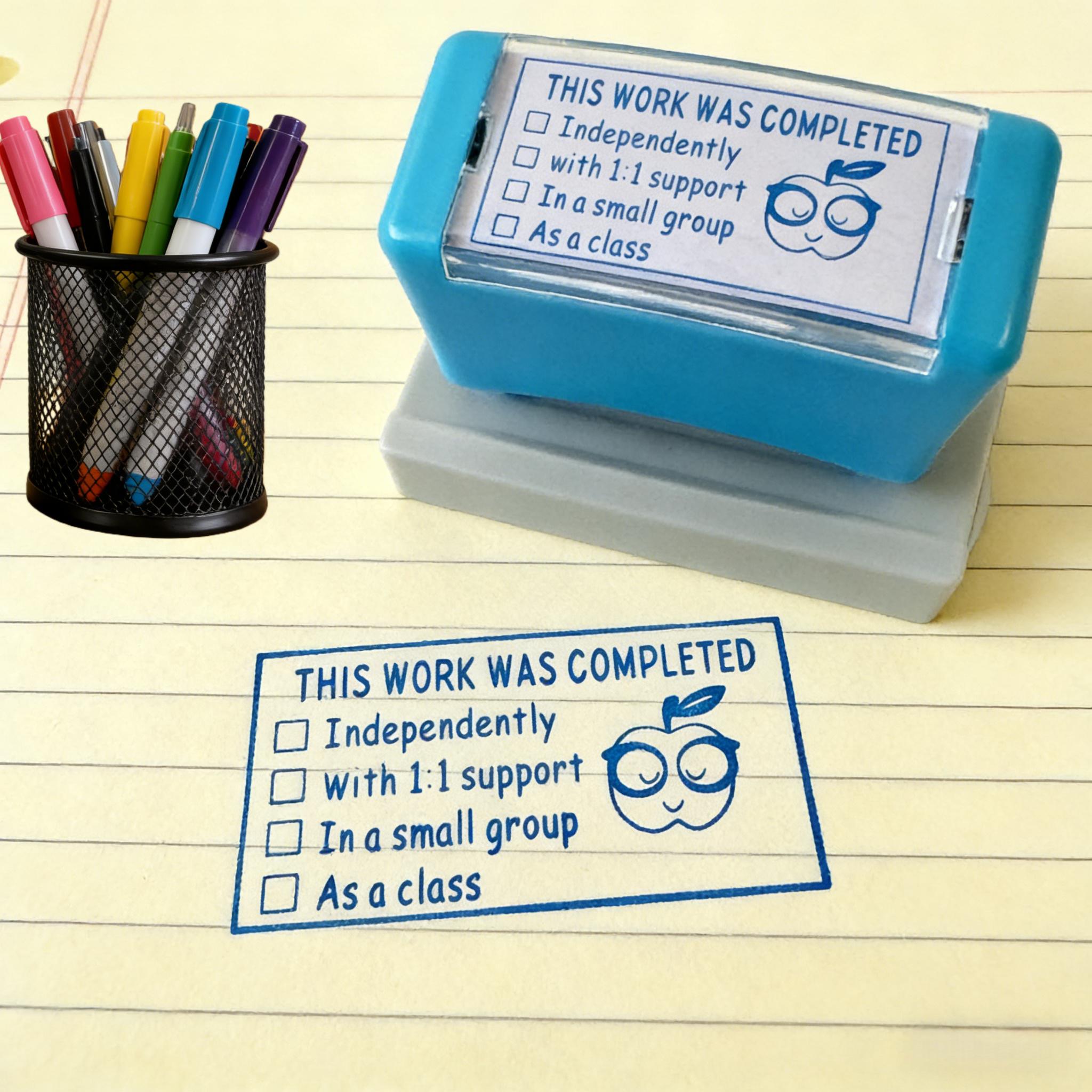 TEMU 1 Pack Study Support Type Quick Stamp Study Engagement Form Of Concrete Stamp Suitable For Teachers To Track Homework Scene Back-to- Supplies