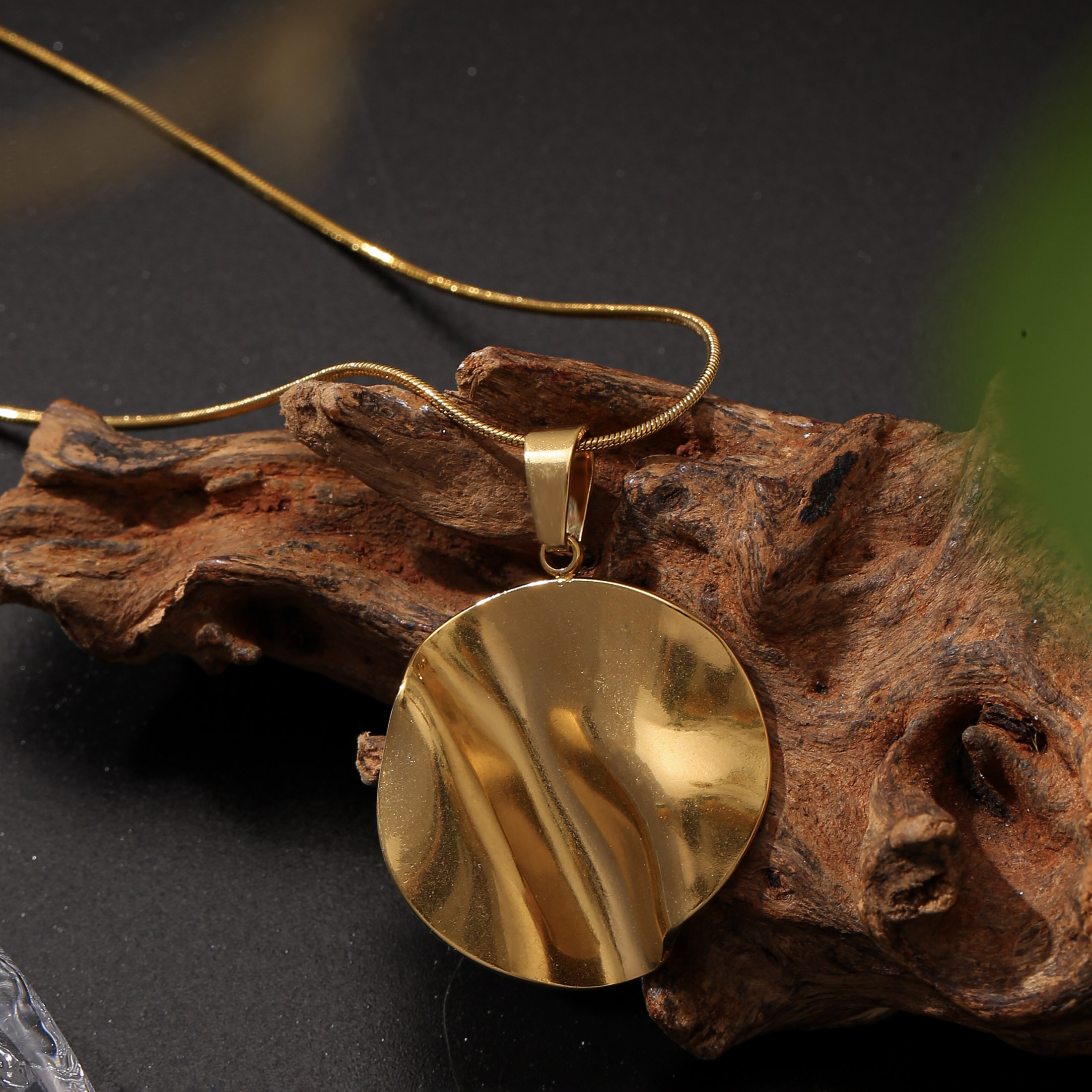 Women's Irregular Textured Stainless Steel Fashion Necklace