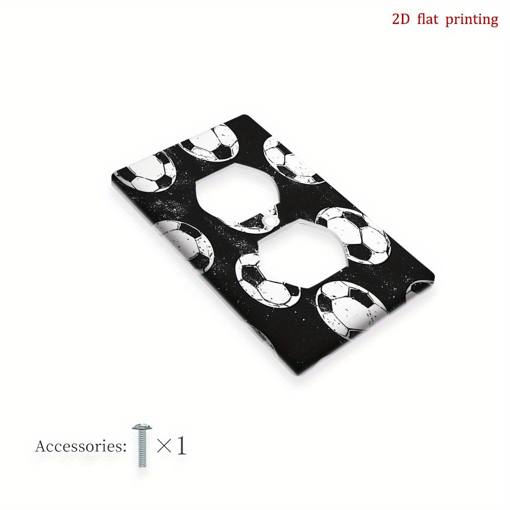 TEMU 1pc 2d Flat Printing Light Switch Cover Plate, Outlet Cover Decorative Wall Plate Receptacle For Country Bathroom Decor, 2d Flat