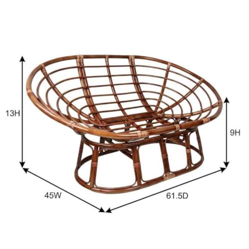 Rattan Double Papasan Chair Frame - Outdoor Indoor Seating