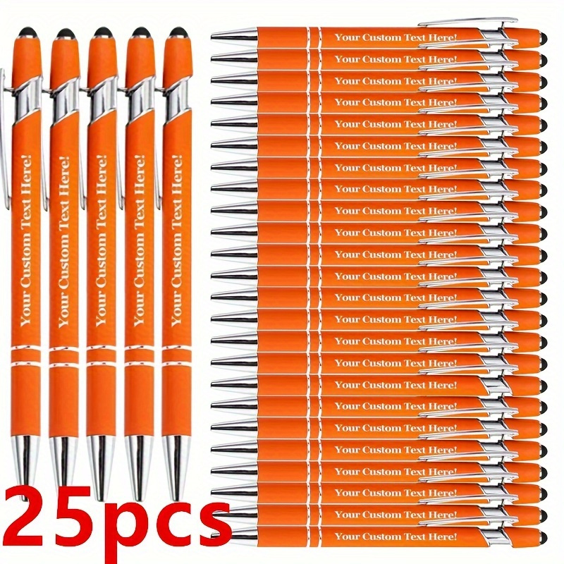 TEMU 25 penne a sfera retrattili personalizzate con contenuti pubblicitari - Regali personalizzati per ufficio e