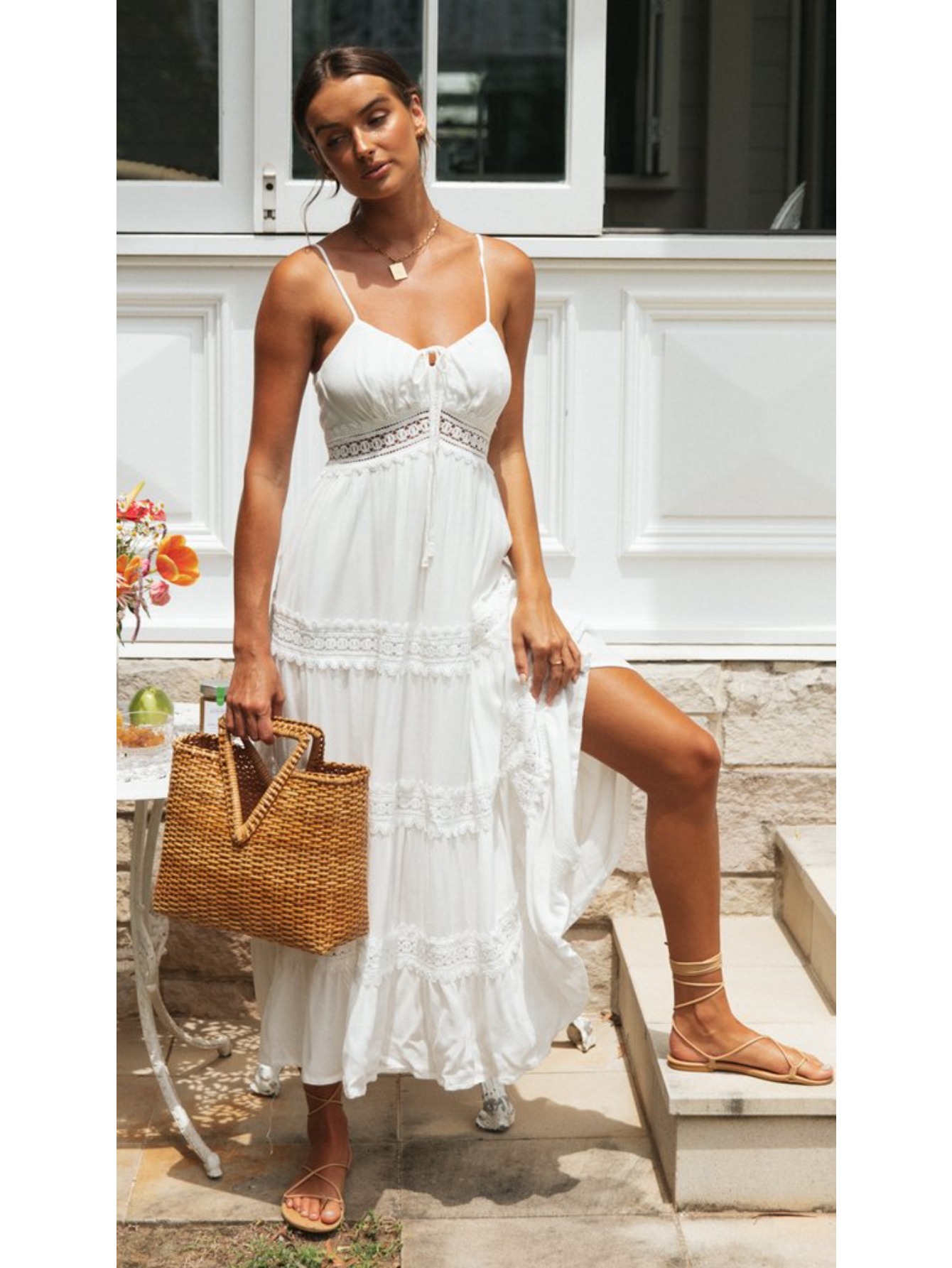 beach white dress sold on Temu United States