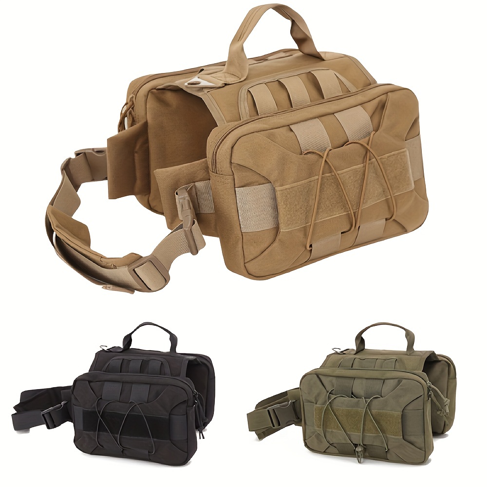 1pc large dog backpack   dog vest   dog training equipment outdoor combat dog vest dog harness outdoor backpack