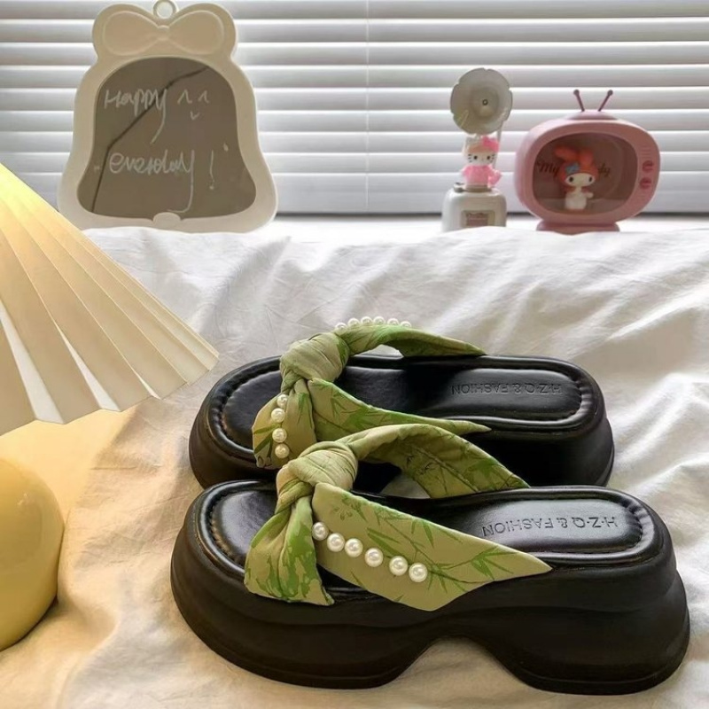 Image of 2026 New Arrival Women's French Platform Sandals & Slippers - Slip- High Heel Mules With Thick Sole, Breathable Suitable For Dresses, Beach, Vacation, Casual Footwear, Plus Sizes , Women Shoes