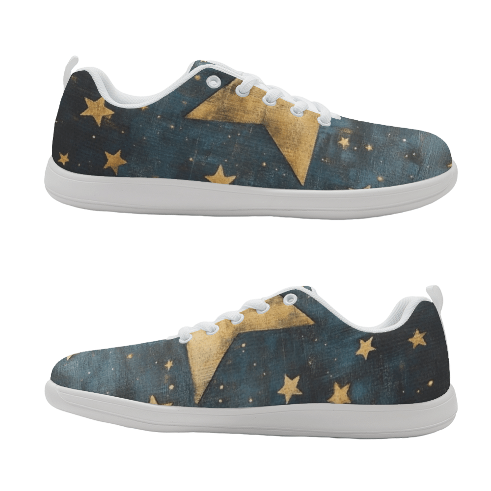 Customized Women's Plus-Size Wide-Toe Casual Sneakers, Indoor/Outdoor