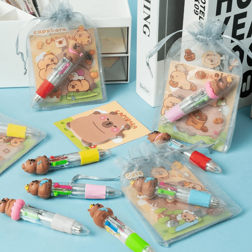 20pcs multi color round capybara ballpoint pens   color pen fine tip retractable used for party gifts back to school gifts classroom rewards bulk gifts for students office stationery Product details 3