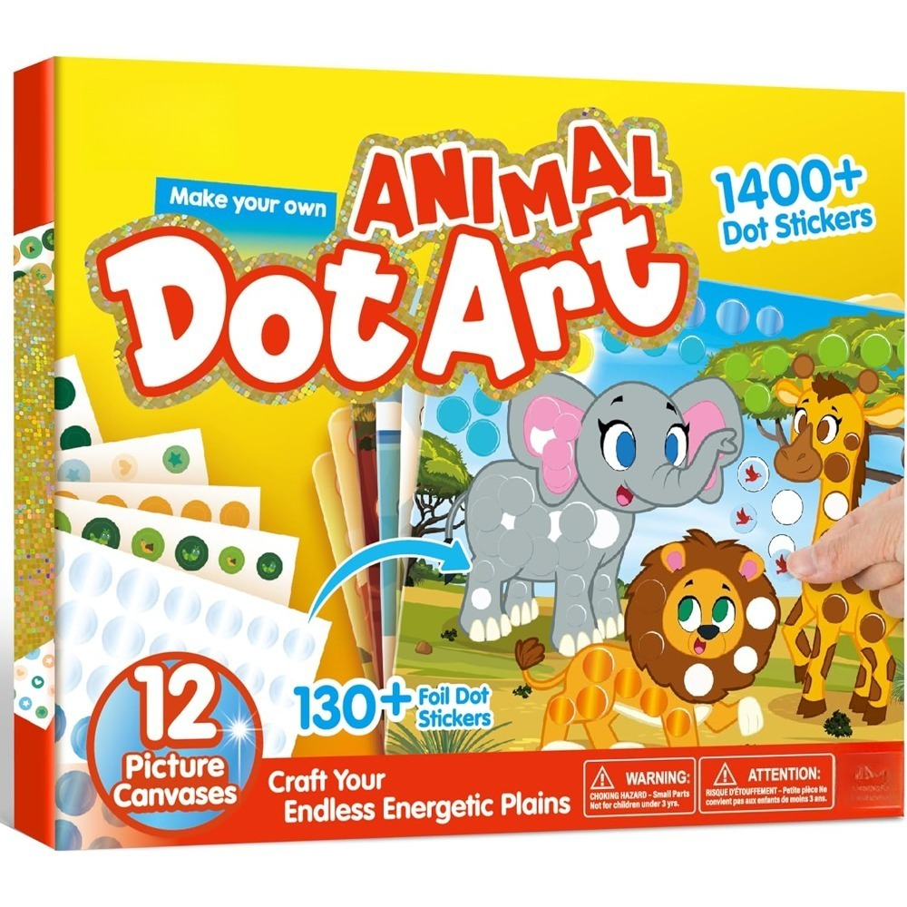TEMU SYNCFUN Kit d'Art à Points pour Enfants, Stickers Mésusage pour ENFANTS, Kits de Bricolage, Activité Créative, Jouet de Voyage, Cadeaux