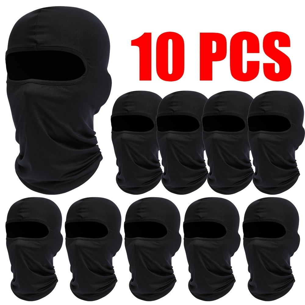 10pcs Balaclava Face Masks, Unisex, Breathable And Windproof Outdoor Sports Headgear, Essential For Summer Outdoor Activities, Suitable For Hiking, Cycling, Fishing, Etc