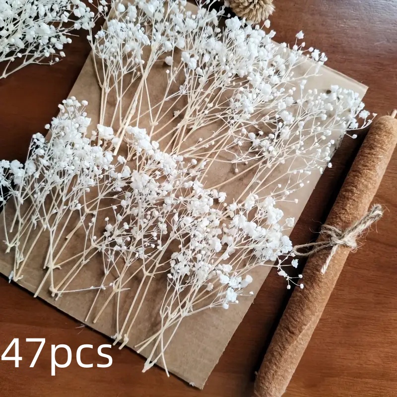 47/92pcs Elegant White Artificial Flowers- Realistic Fake Flowers With Rattan-like Texture, For Wedding Centerpieces, Home Decor, Flower Arrangements, Christmas Decor, Halloween Decor