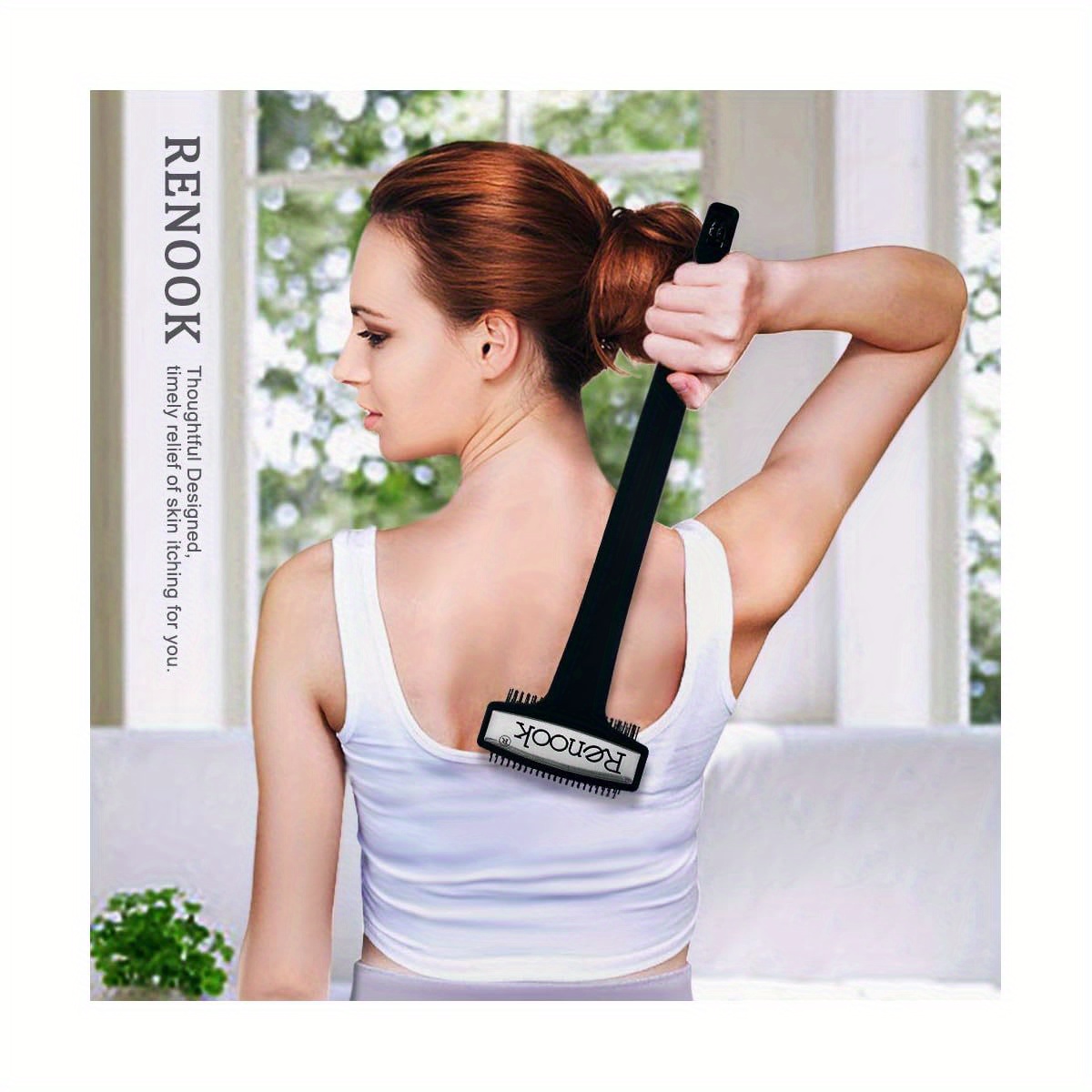 back scratcher for men 16   scratcher extendable bristled scratching head body brush long folding handle with massage rollers labor saving and flexible gift for stop itching Product details 0