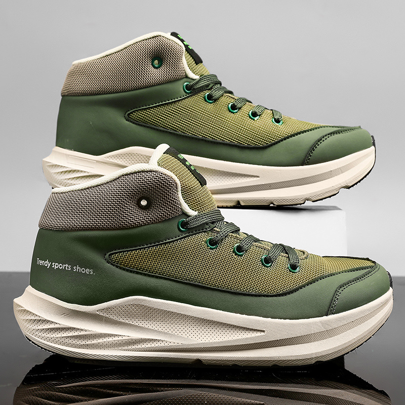 TEMU Men's High-top Casual Sneakers 2025 New Model Outdoor Shoes For Men's Trail Running