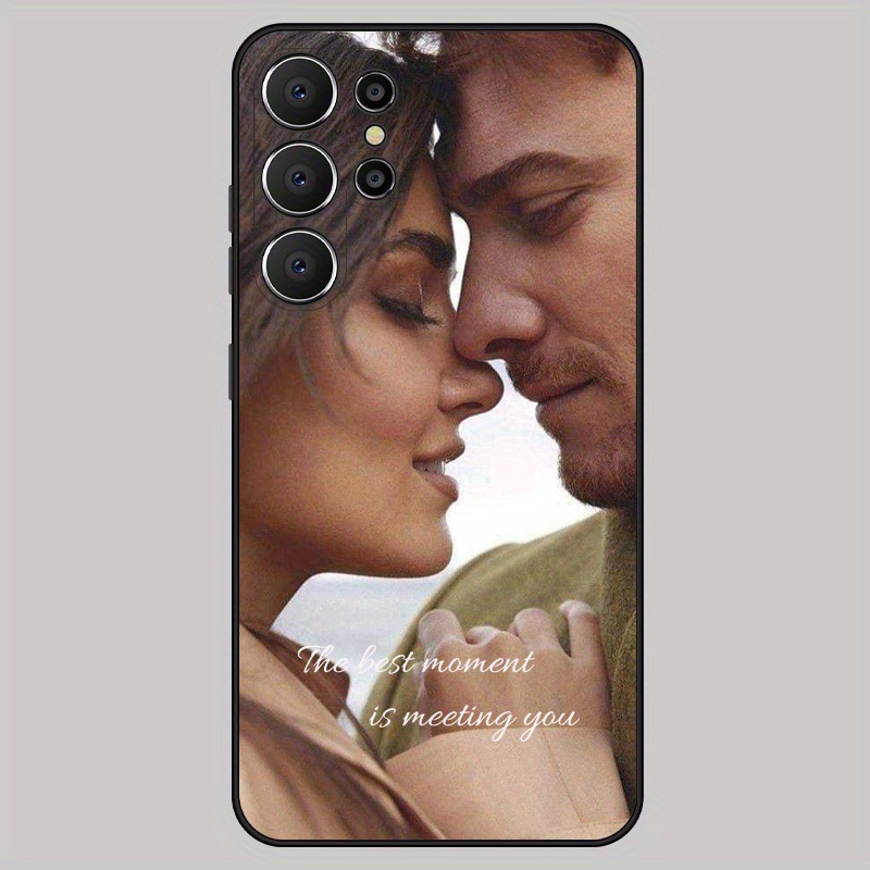 

Personalized Photo And Text Phone Case S22, S23, S24, S25 + 5g, Stylish Custom Image Name Of Soft Silicone For Camera Protection.